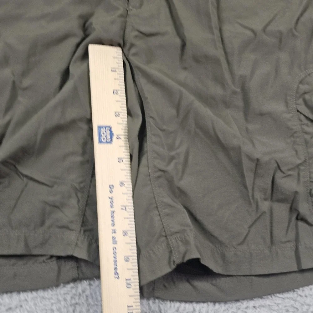 The North Face Cargo Shorts Mens‎ 36 Green Nylon Elastic Waist Hiking Outdoor